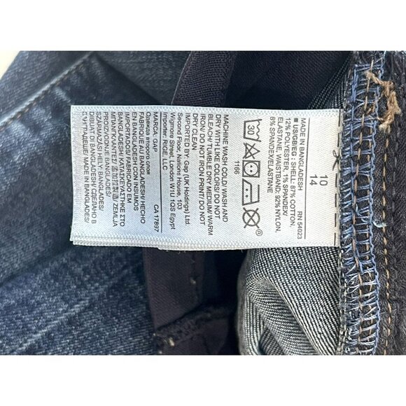 Women GAP Maternity Boot Cut 10 Blue Medium Wash Perfect Demi Panel Jeans - Picture 3 of 4